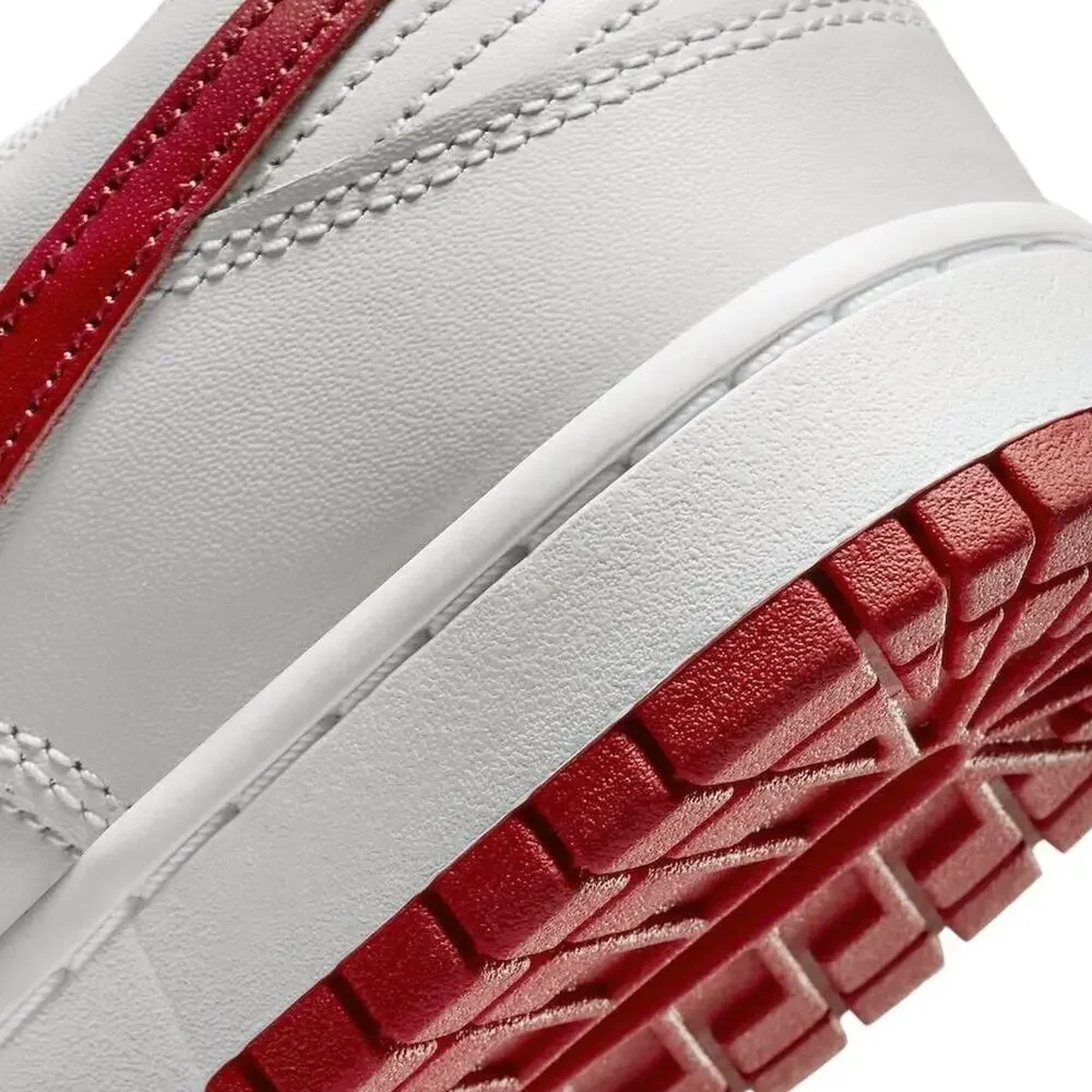 Nike Dunk Low Vast Grey Varsity Red White Size 12 FJ0832-011 New Never Worn